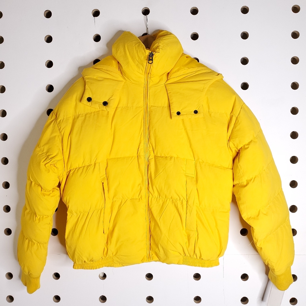 Lucky Brand Yellow Missy Short Puffer Jacket